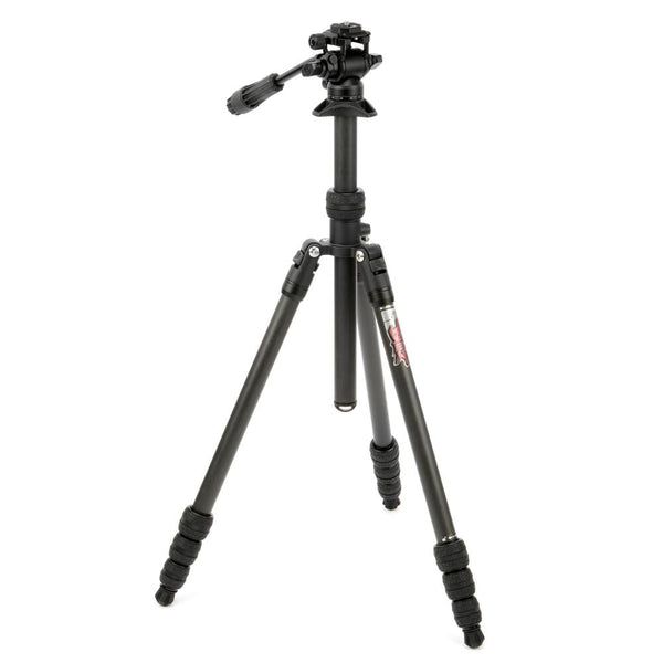 3 Legged Thing Punks Billy 2.0 carbon fiber tripod with pan-tilt head on white background

