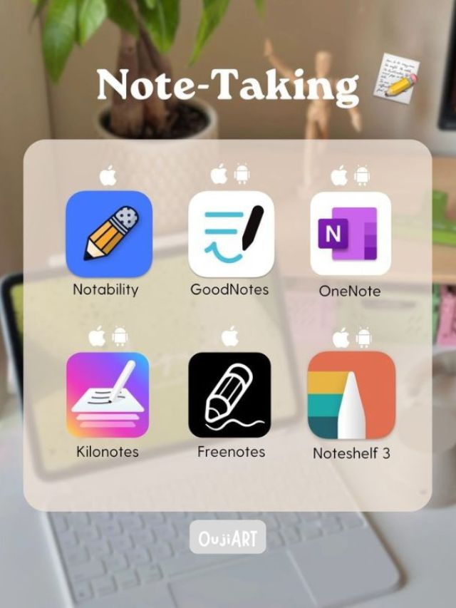 Cover image showcasing top note-taking apps like Notability, GoodNotes, OneNote, Kilonotes, Freenotes, and Noteshelf 3, highlighting the evolving competition between apps and AI tools.